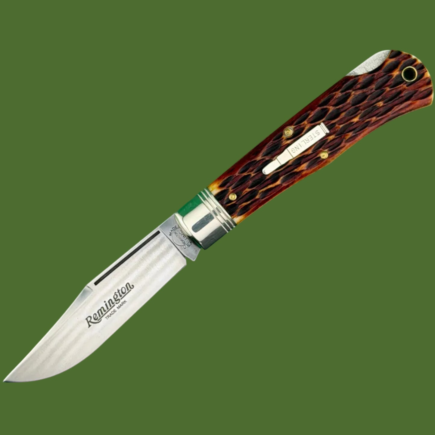 *Pre-Owned* 2026 Remington Bullet Knife Brown Jigged Bone Lockback