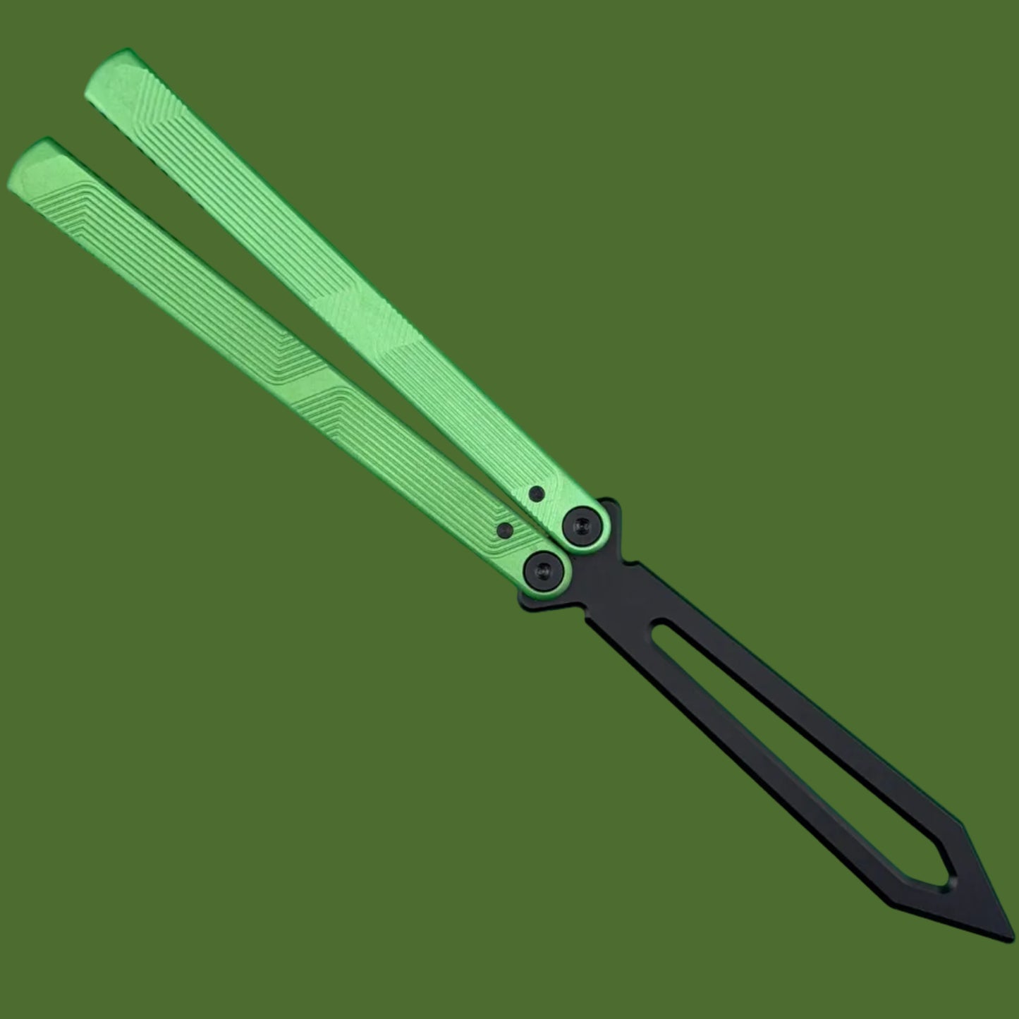 Flytanium Zenith Trainer 2.0 Balisong Radioactive Green/Black