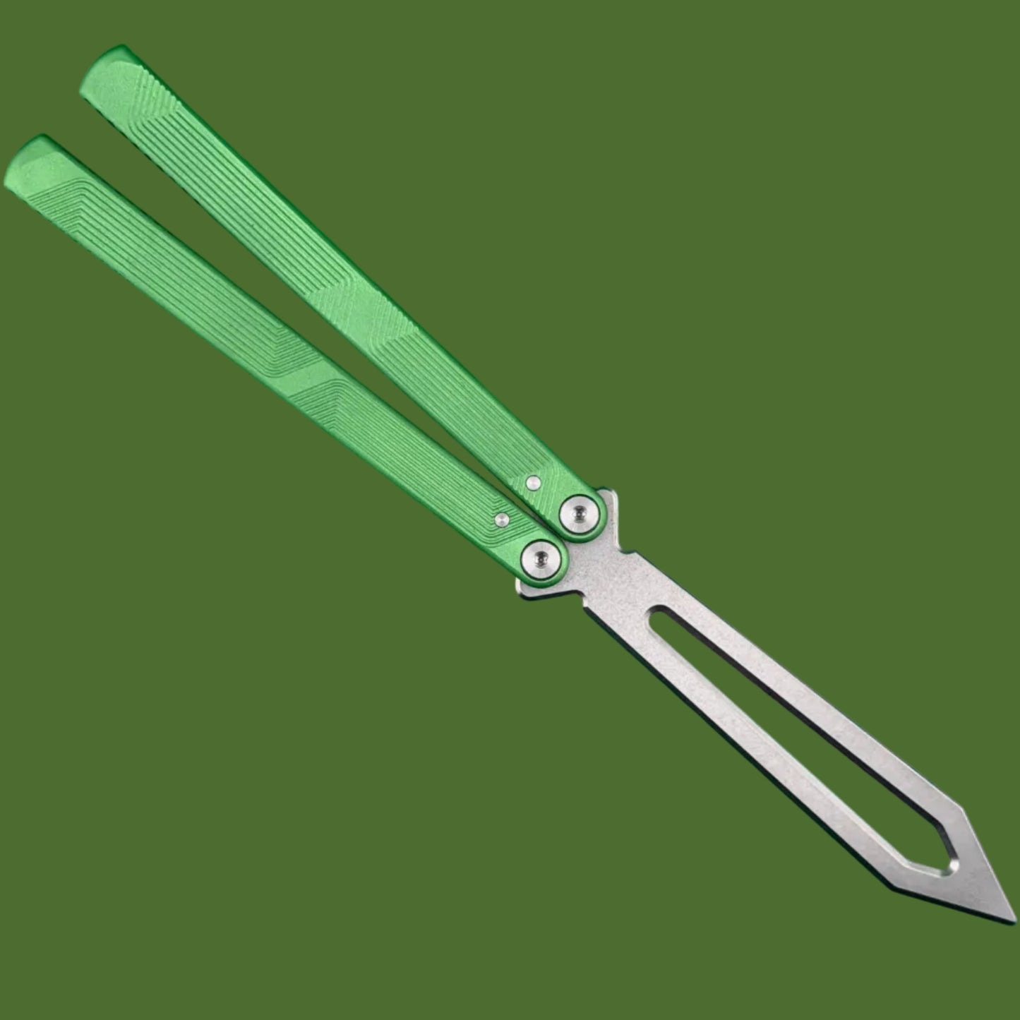 Flytanium Zenith Trainer 2.0 Balisong Radioactive Green/Stonewash
