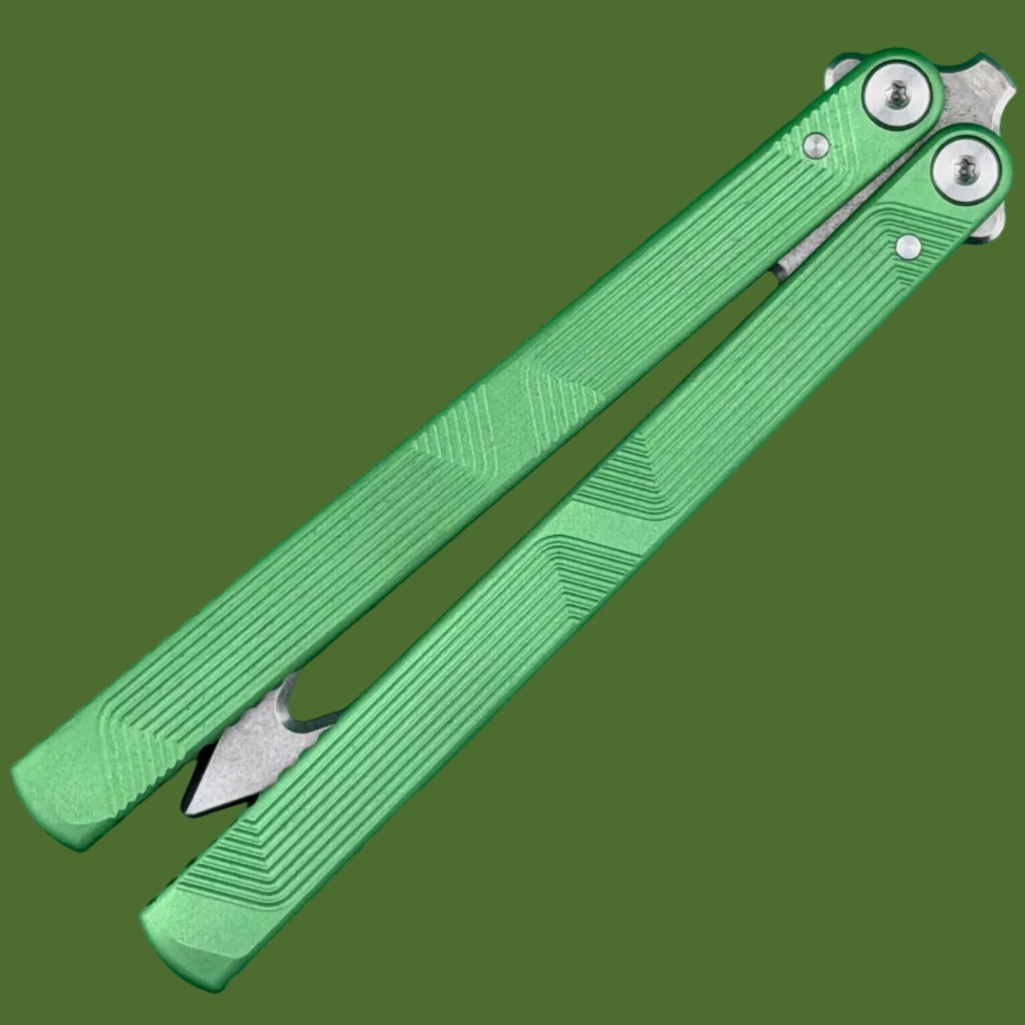 Flytanium Zenith Trainer 2.0 Balisong Radioactive Green/Stonewash