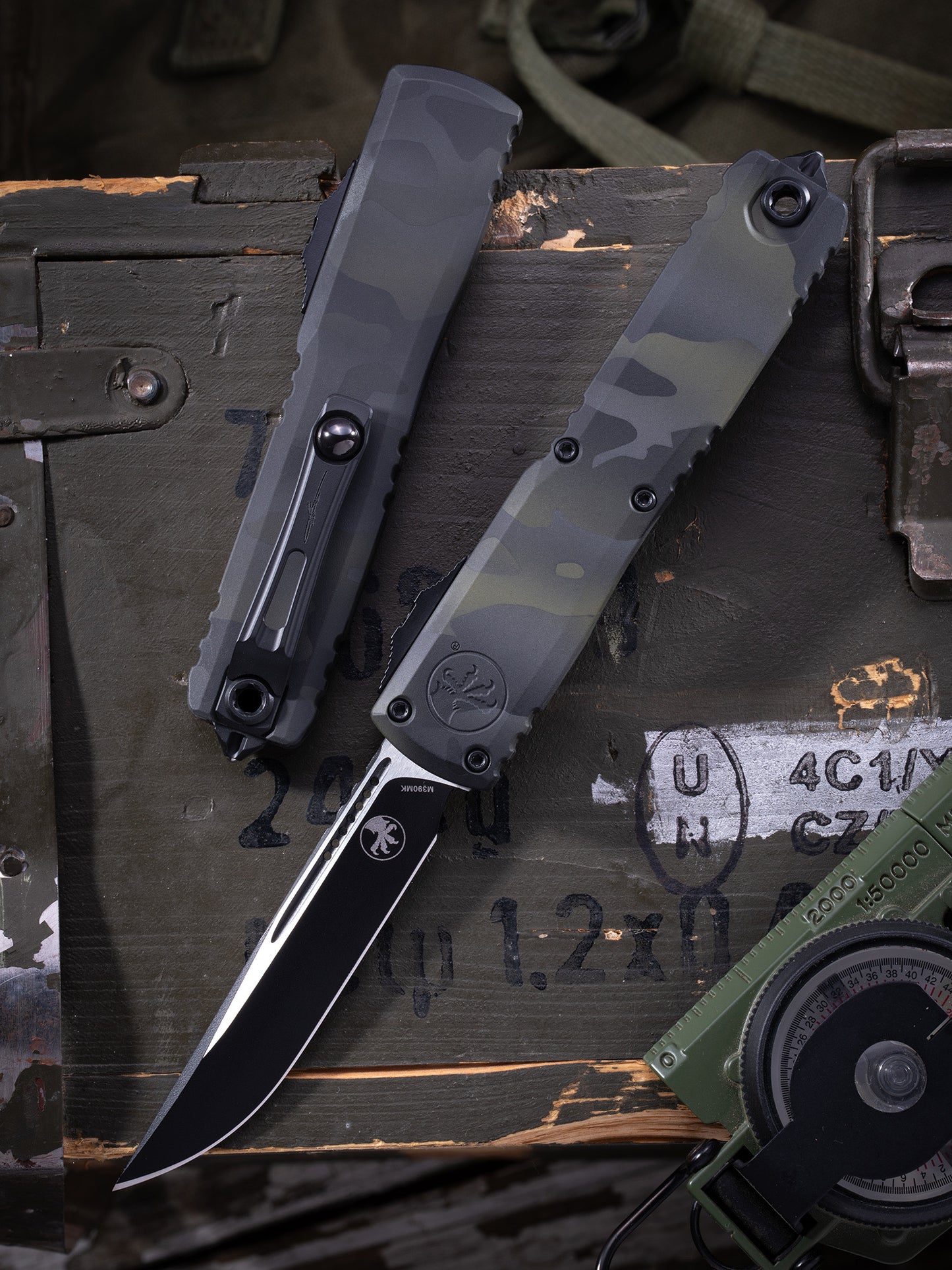 Microtech Ultratech ZBP S/E Springfield EDC Exclusive Dark Forest Camo Signature Series