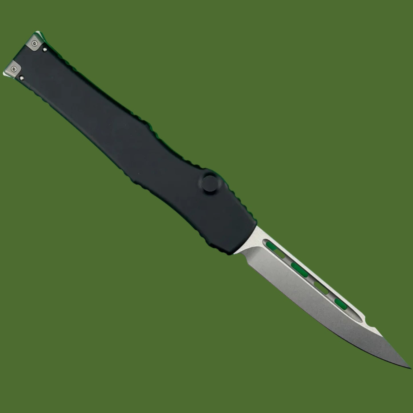Microtech Halo VII Clip Point Marfione Select Stonewash Finish Hardcoat Anodized Alloy Double Vapor Blast Stainless