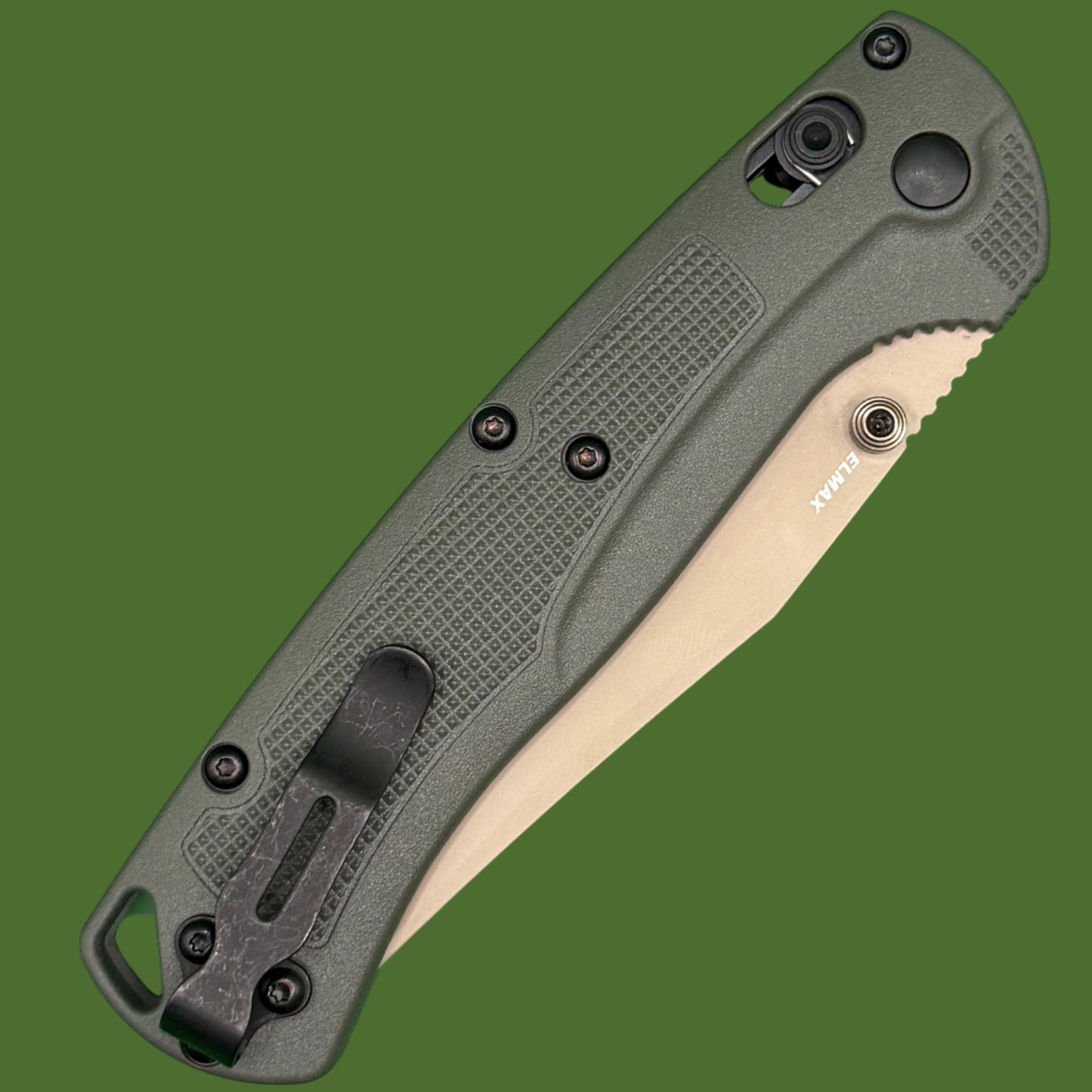 Benchmade Taggedout Axis Lock Deep Olive Grivory 15536TN-02