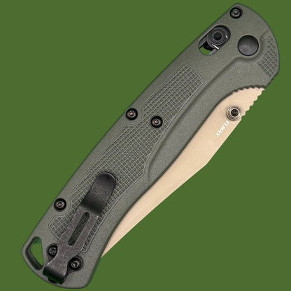 Benchmade Taggedout Axis Lock Deep Olive Grivory 15536TN-02
