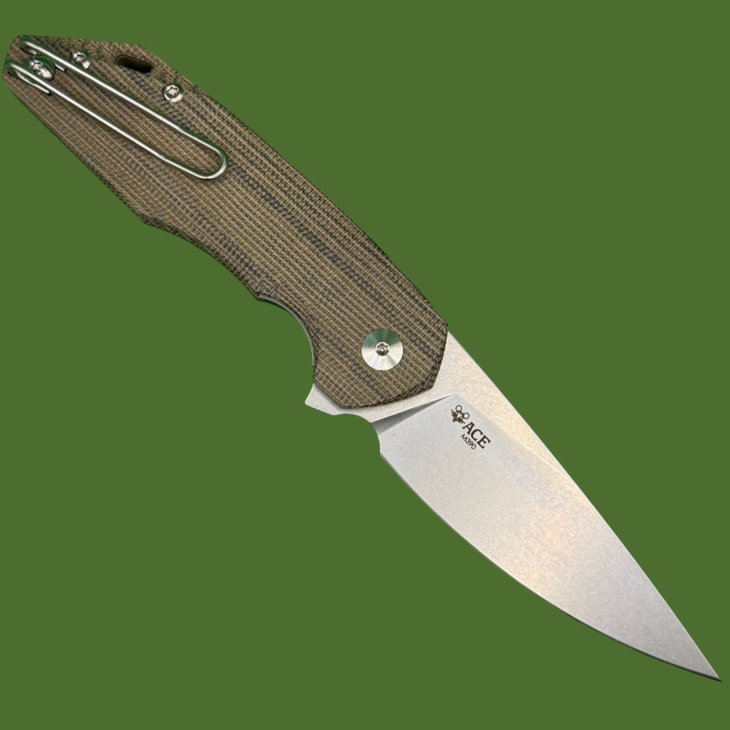 GiantMouse ACE Corta Liner Lock Green Micarta