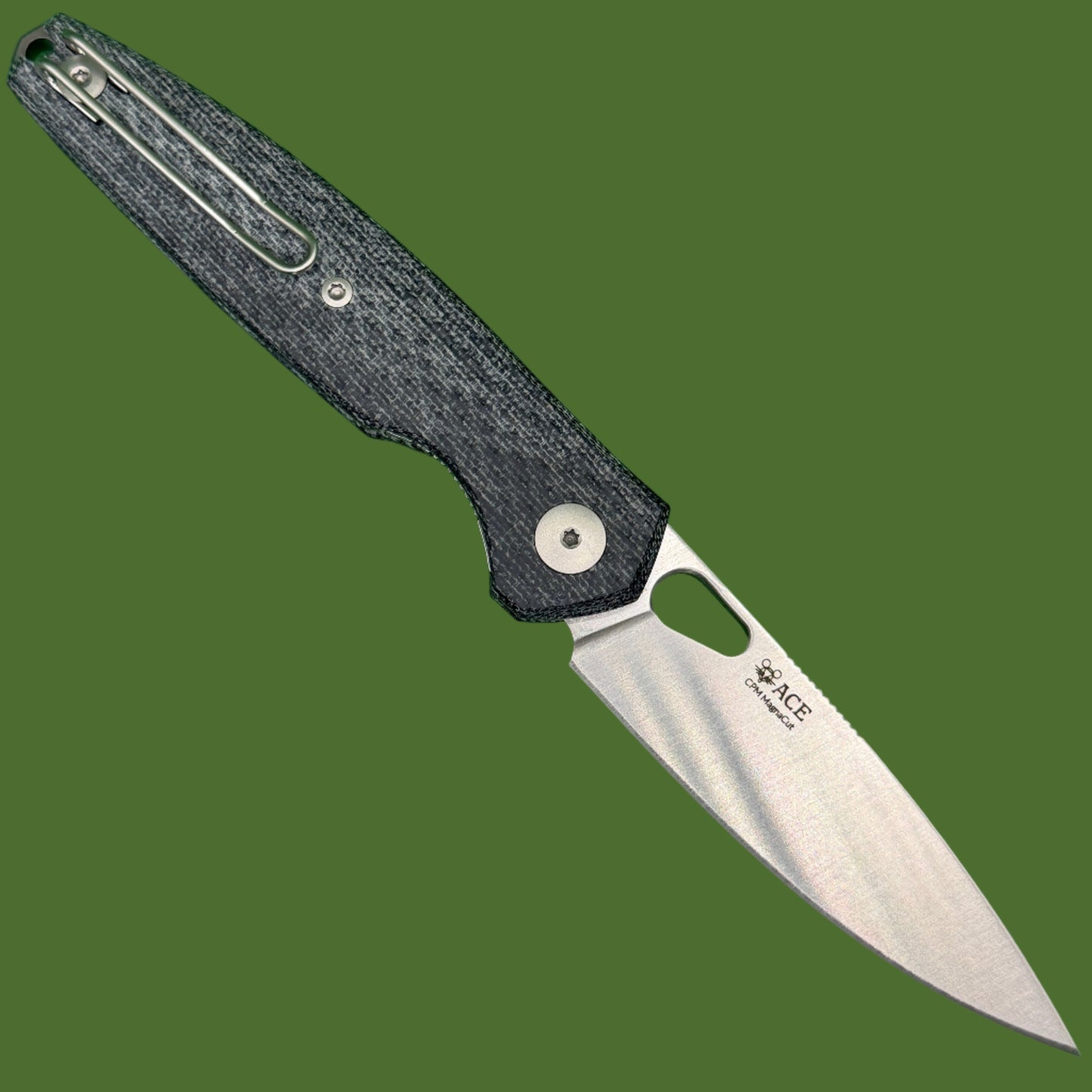 GiantMouse ACE REO Liner Lock Blue Denim Micarta