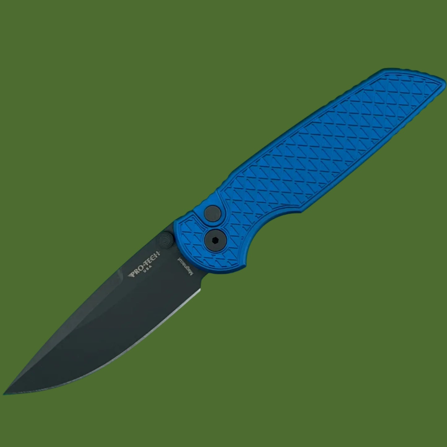 Protech TR-3 Integrity Blue Relic Texture Black Blade INT1106-BLUE