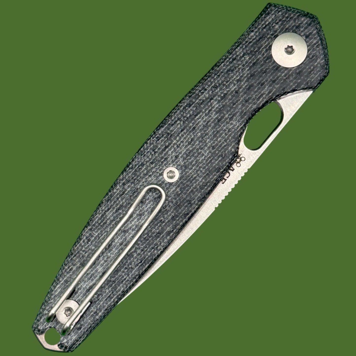 GiantMouse ACE REO Liner Lock Blue Denim Micarta