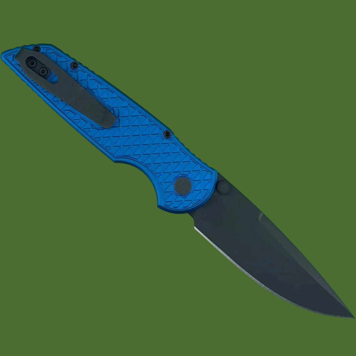 Protech TR-3 Integrity Blue Relic Texture Black Blade INT1106-BLUE