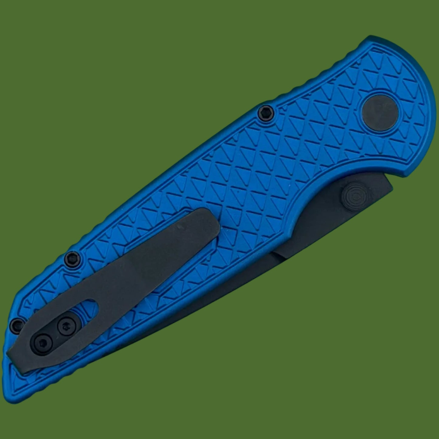 Protech TR-3 Integrity Blue Relic Texture Black Blade INT1106-BLUE