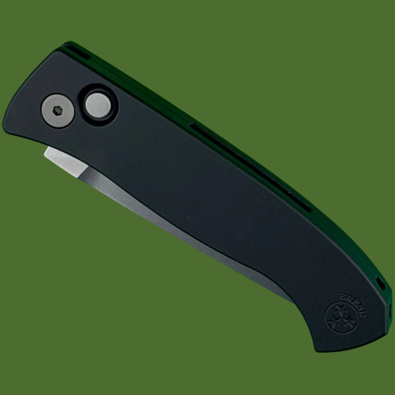 Protech Brend Classic Auto Smooth Black Aluminum Stonewashed Blade WB1101
