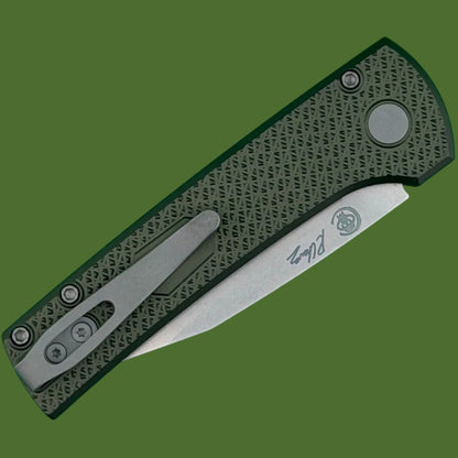 Protech Chaves Scapegoat Auto Green Carbide Textured Aluminum Stonewash MagnaMax Blade RCS1105-GREEN