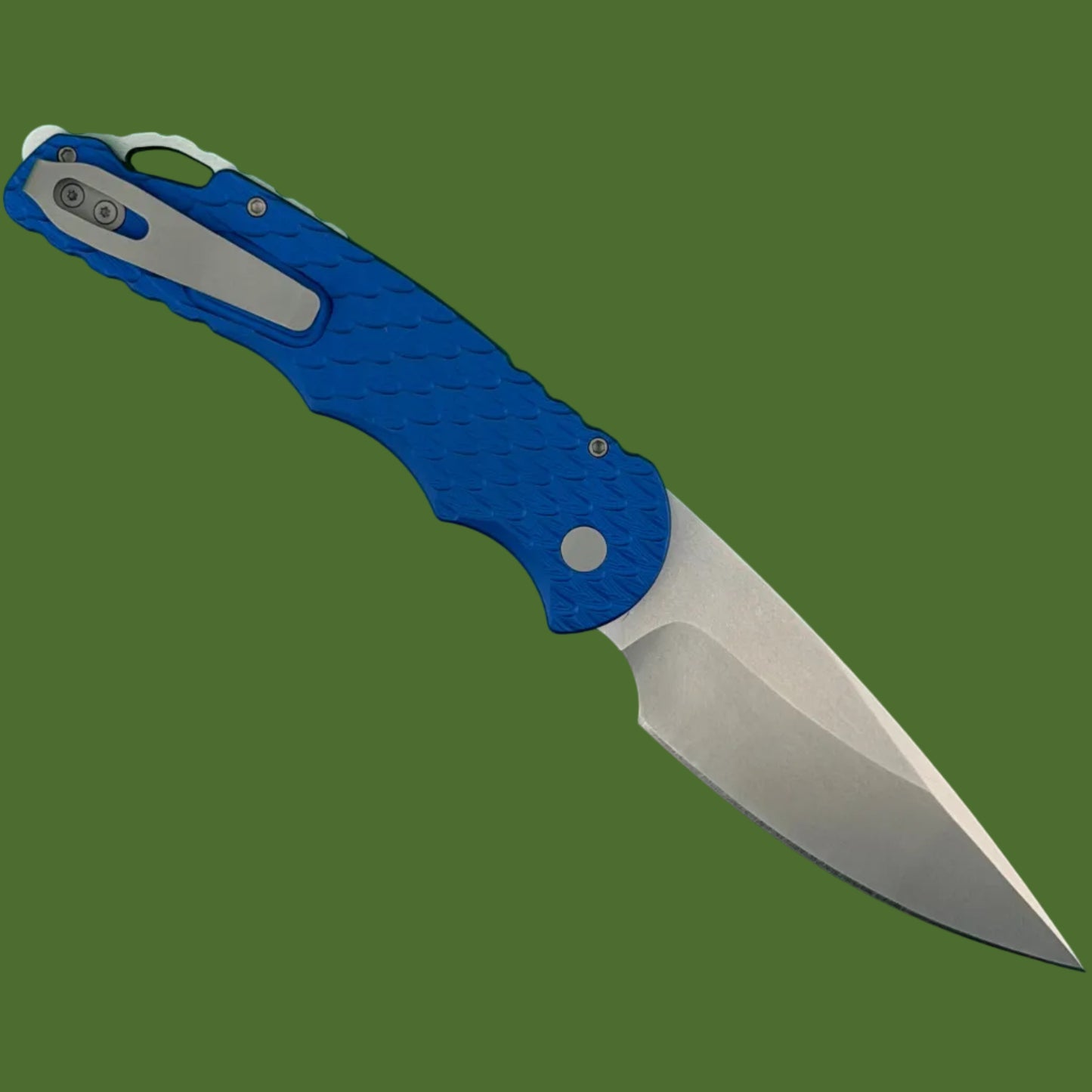 Protech TR-4 Auto Blue Feather Texture Stonewash MagnaMax Blade T4105FMMBLUE