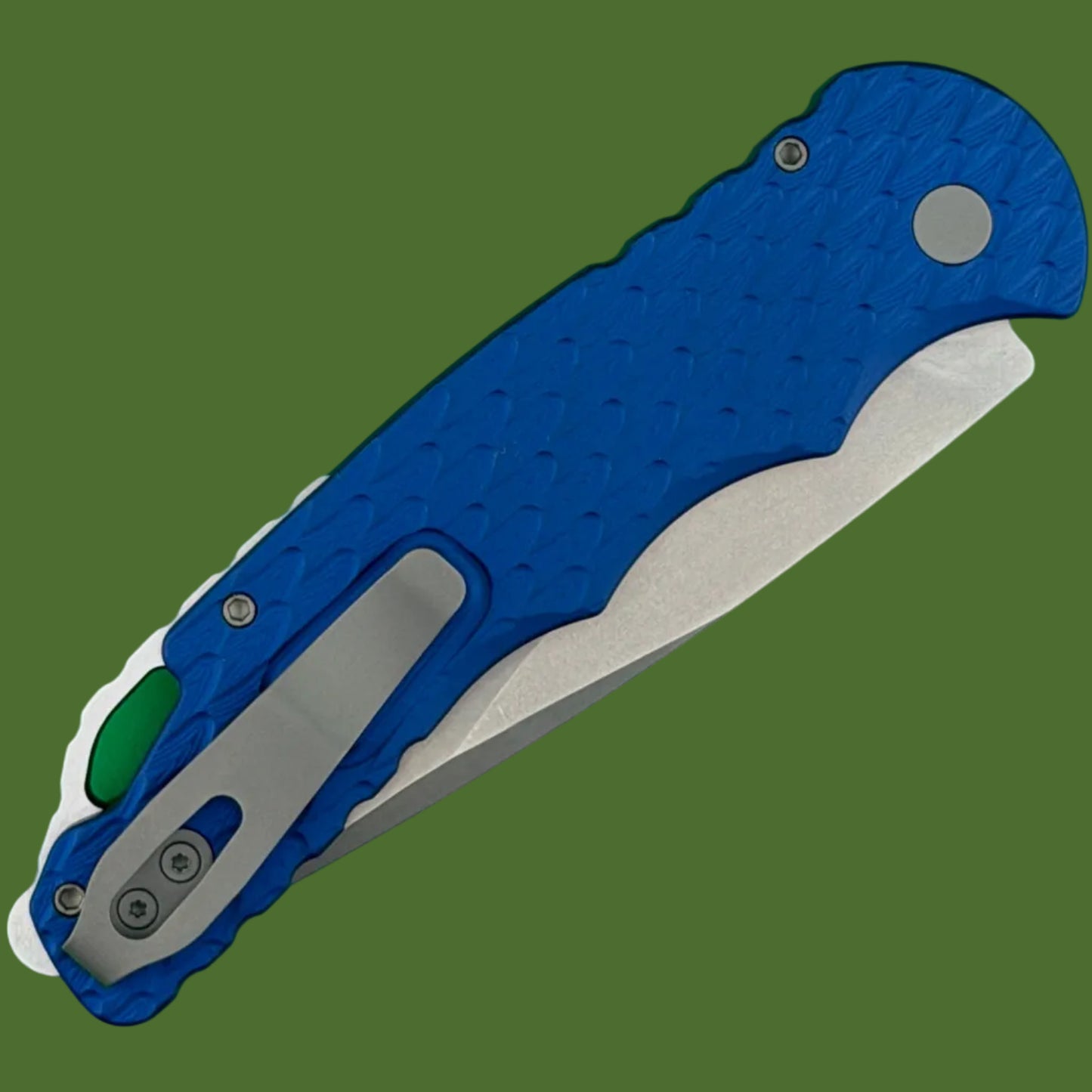 Protech TR-4 Auto Blue Feather Texture Stonewash MagnaMax Blade T4105FMMBLUE