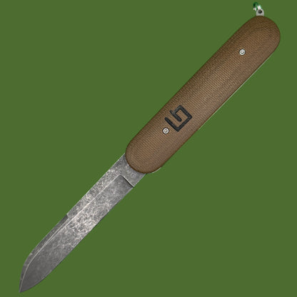 *Pre-Owned* Chuck Gedraitis Switch Army Switchblade Green Canvas Micarta