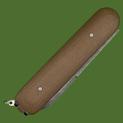 *Pre-Owned* Chuck Gedraitis Switch Army Switchblade Green Canvas Micarta