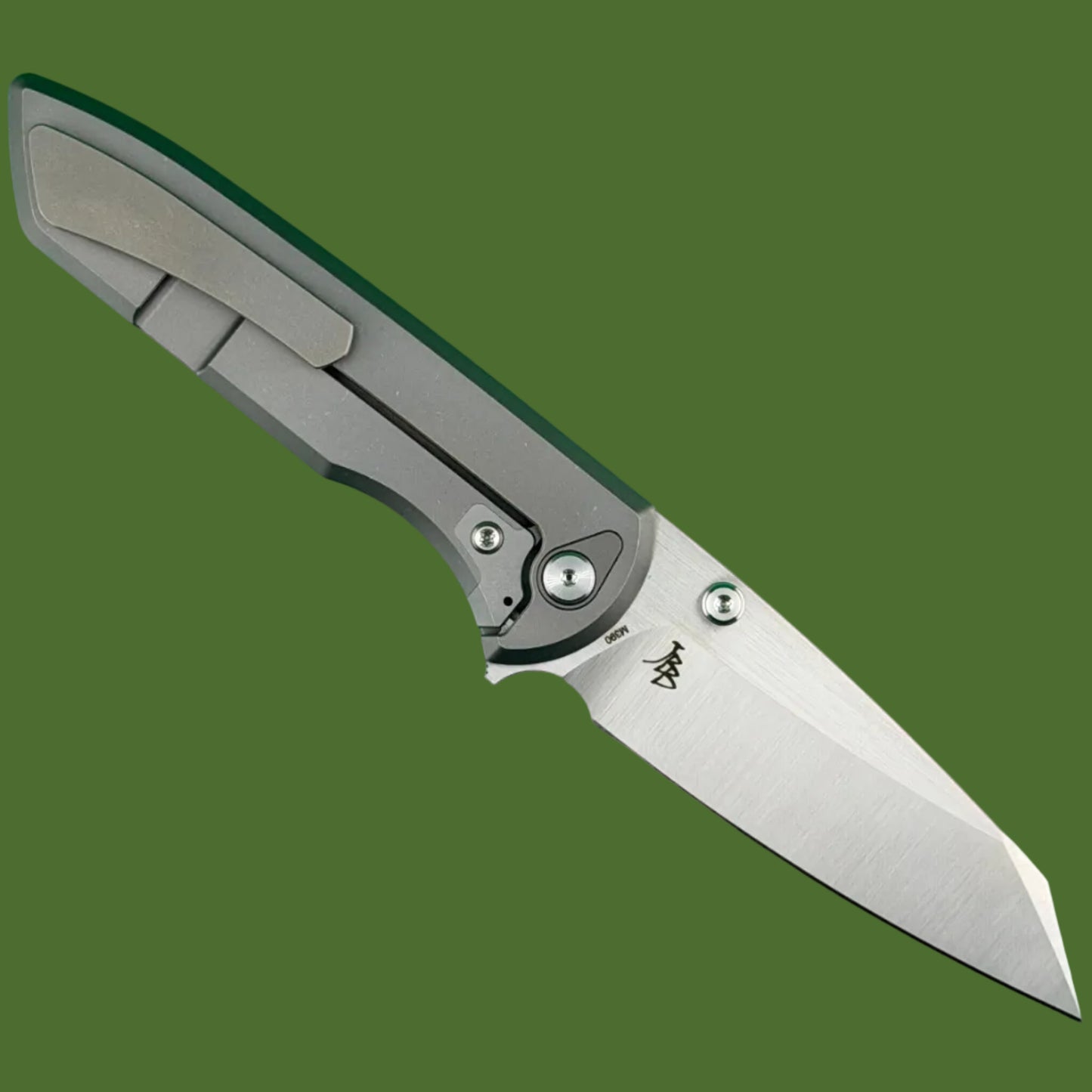 Chaves x Brad Blount Arrestor 229 Integral (Stonewash Titanium, Satin Blade)