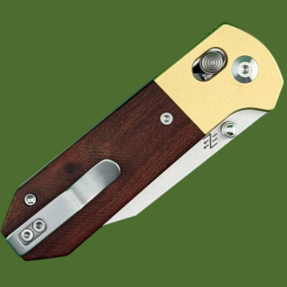 Civivi Yonder Clip Point Crossbar Lock Wood/Brass