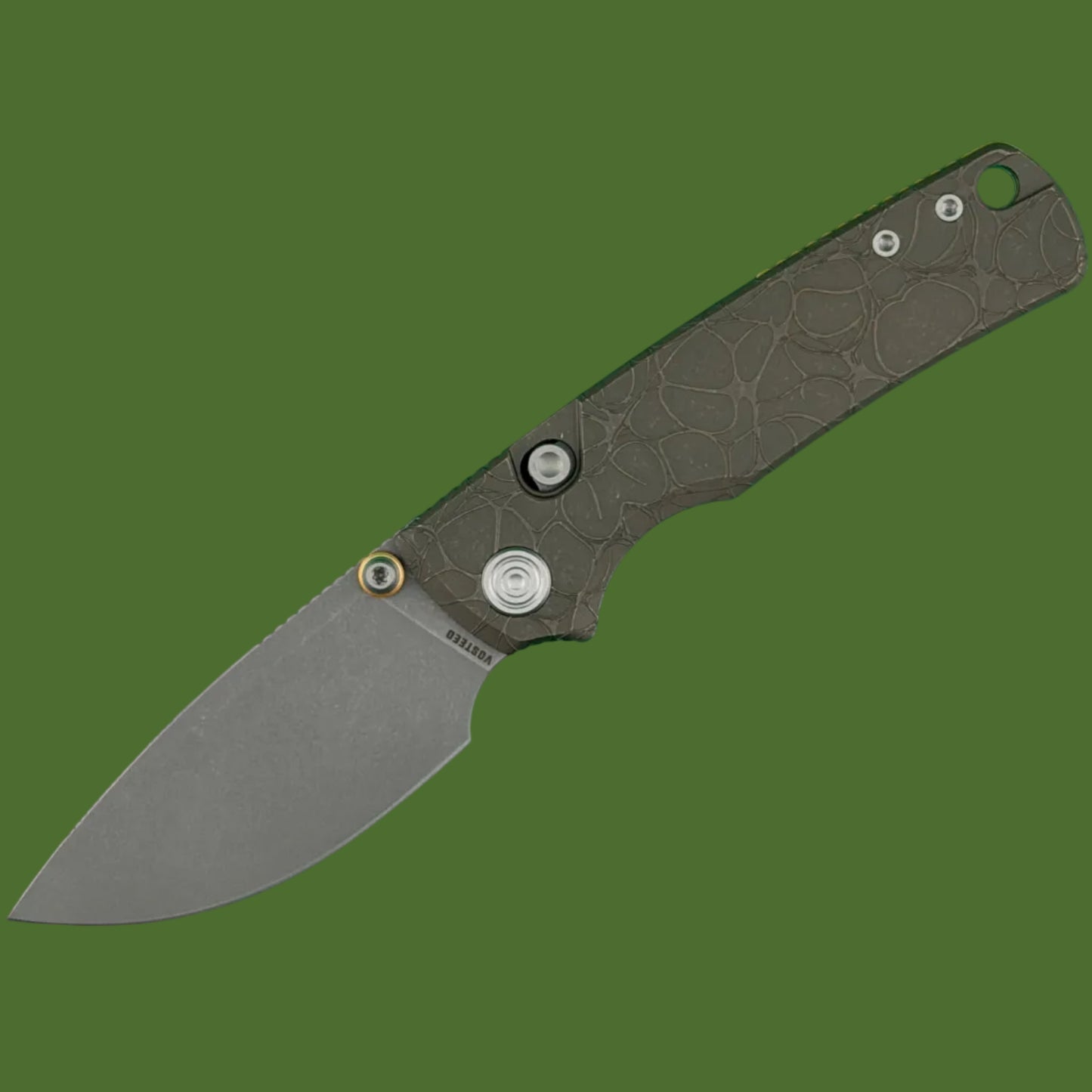 Vosteed Porcupine TiSlim Top Linerlock Acid Wash Copper Titanium Handle (Acid Wash & Stonewash S90V)