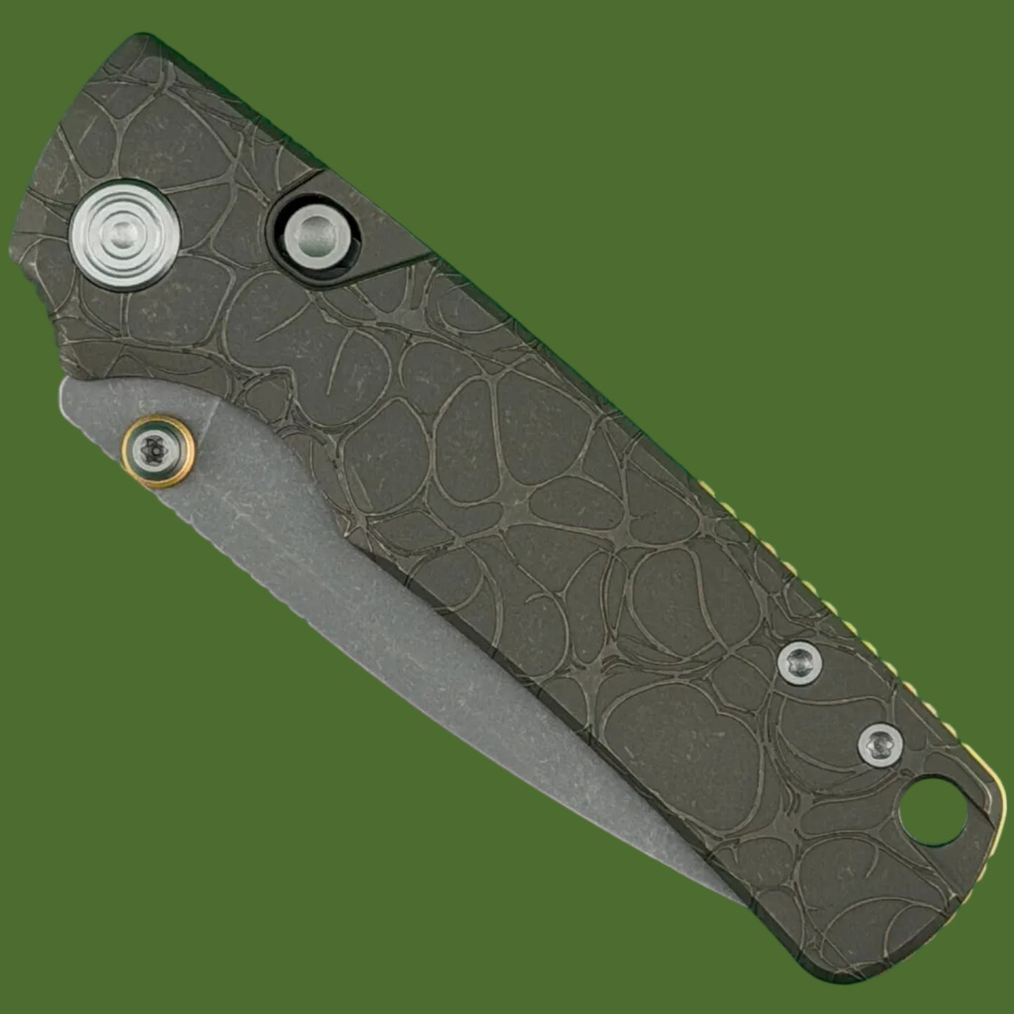Vosteed Porcupine TiSlim Top Linerlock Acid Wash Copper Titanium Handle (Acid Wash & Stonewash S90V)