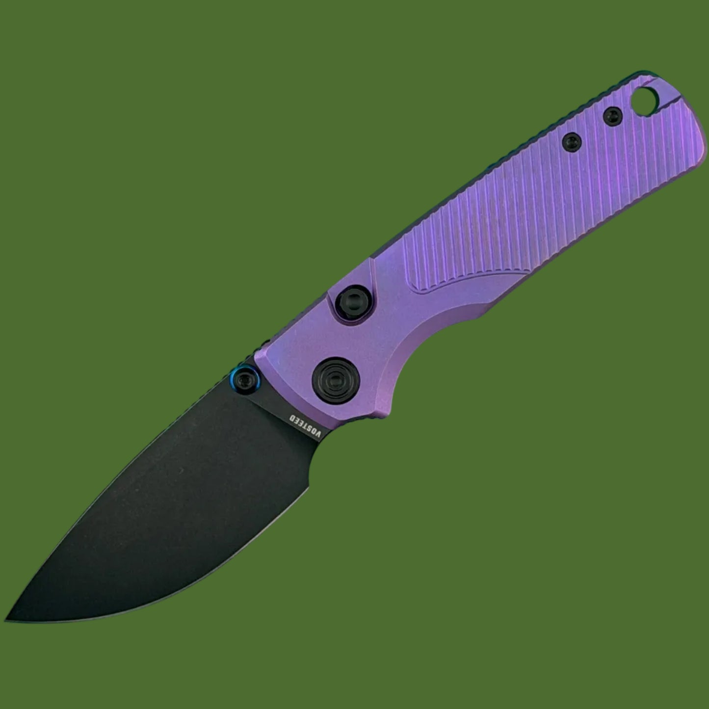 Vosteed Porcupine TiSlim Top Linerlock Rebecca Purple (Black Stonewash)