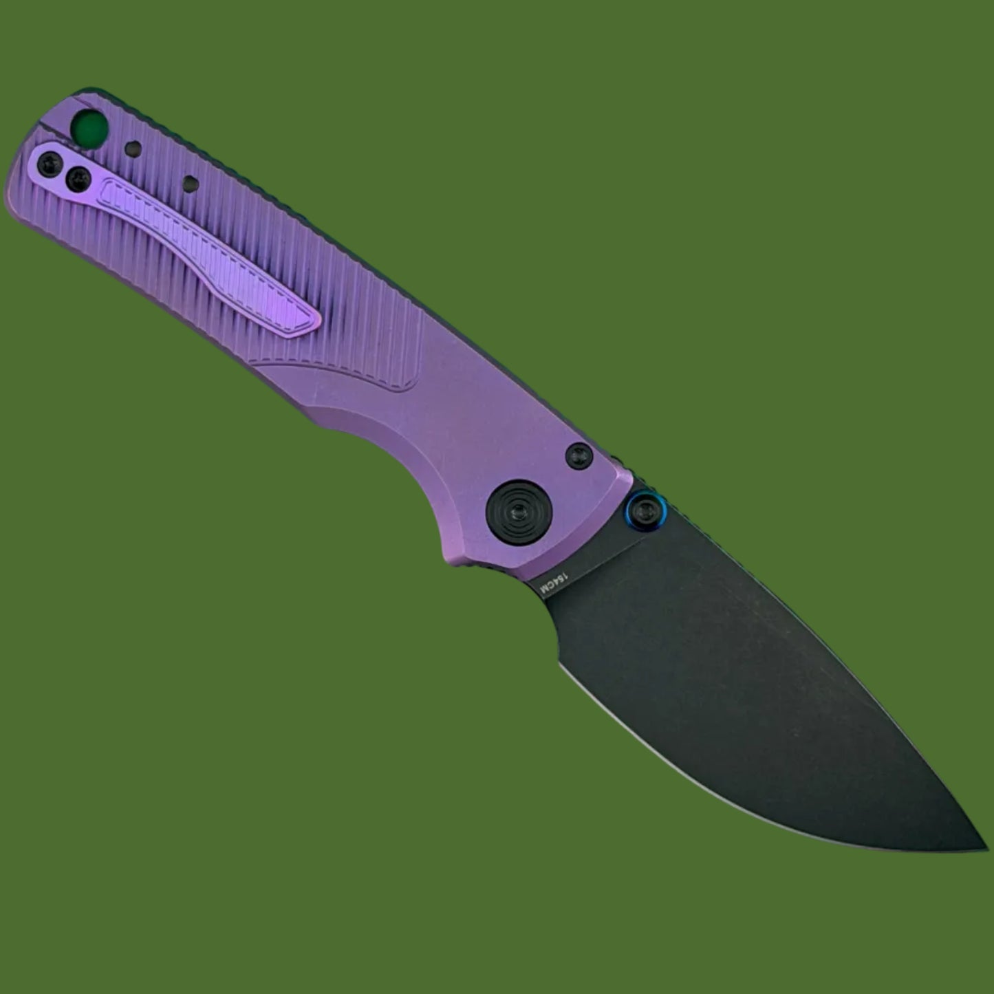 Vosteed Porcupine TiSlim Top Linerlock Rebecca Purple (Black Stonewash)