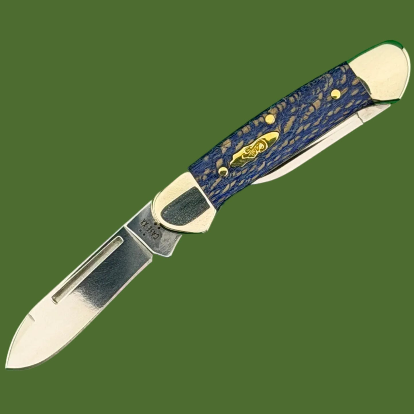 Case Baby Butterbean Slip Joint Blue Sycamore Wood (72132 SS) 63733