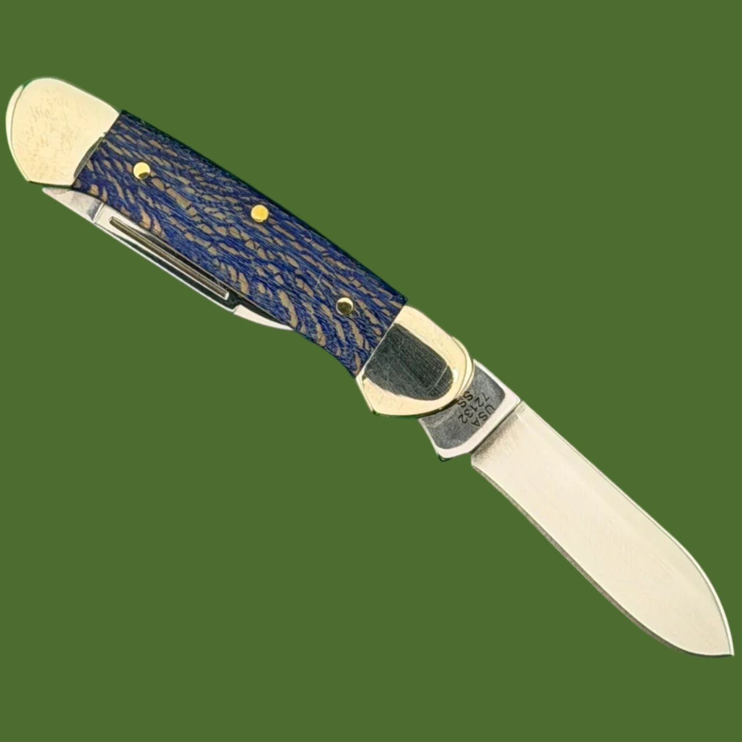 Case Baby Butterbean Slip Joint Blue Sycamore Wood (72132 SS) 63733
