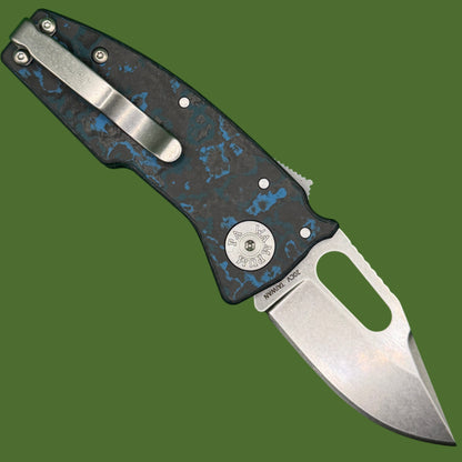 Demko Nano Shark Clip Point Arctic Storm Fat Carbon