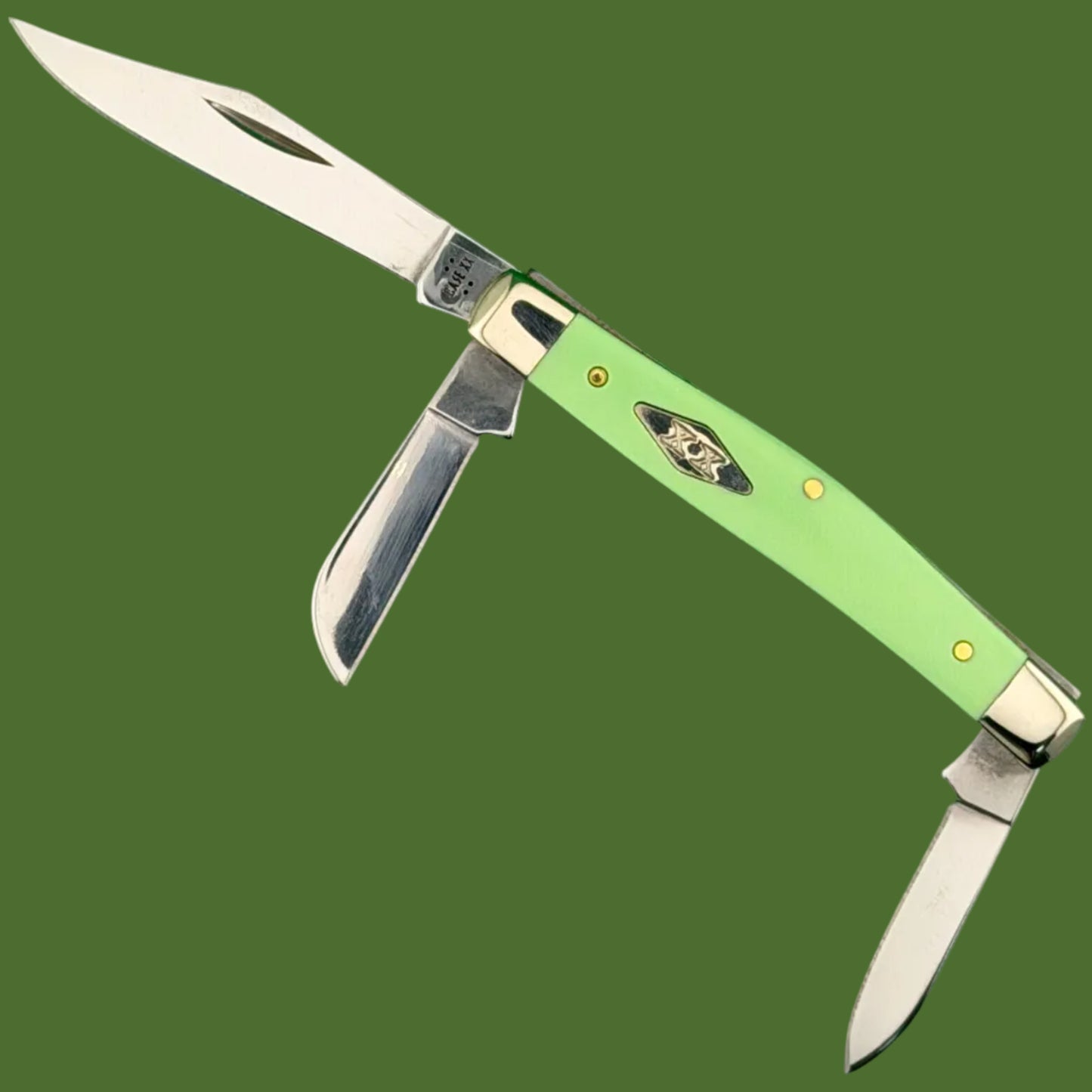 Case Medium Stockman Smooth Green Synthetic (4344 SS) 63832