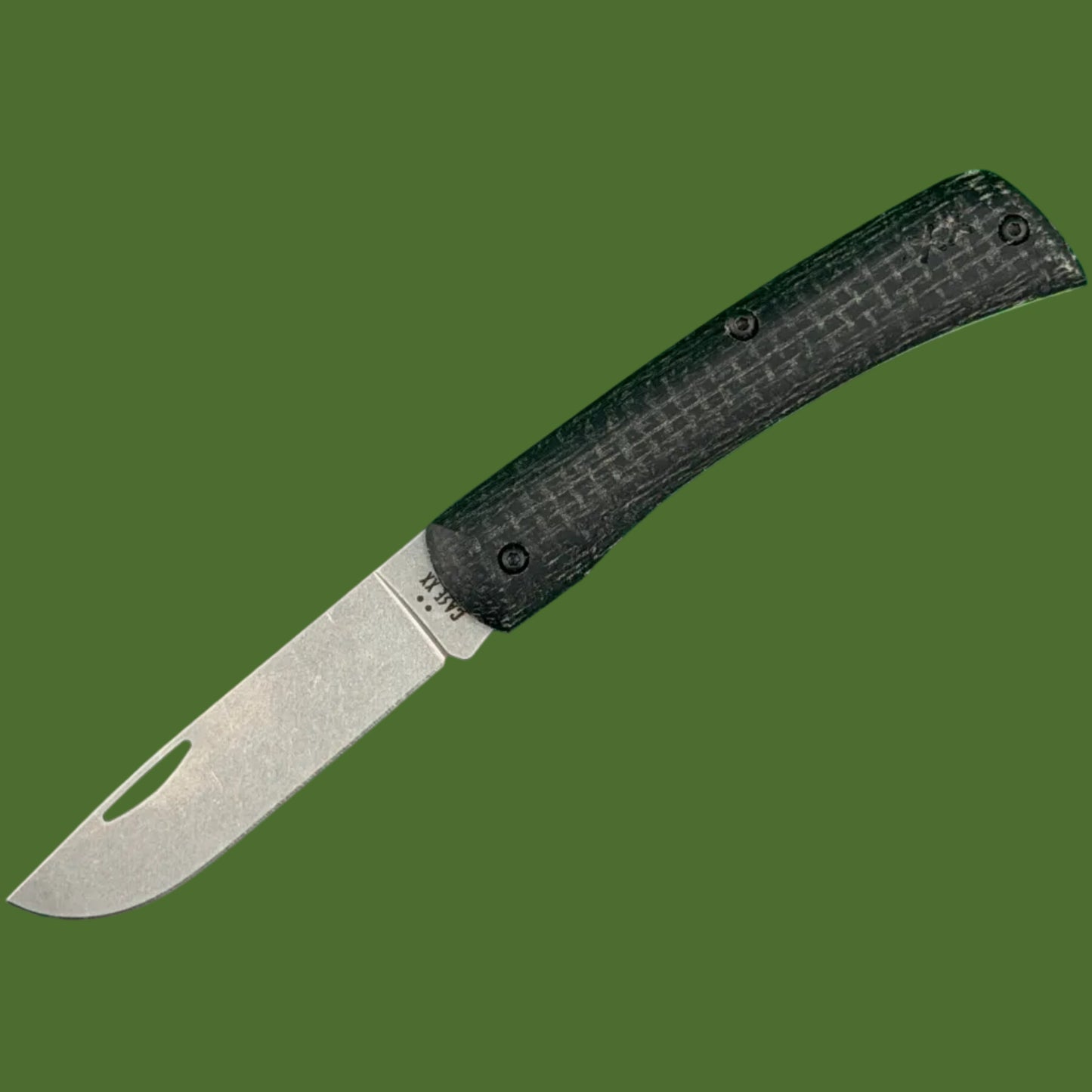 Case Crossroads Sod Buster Jr. Smooth Black Laminate Burlap w/ DayGlow G-10 66382