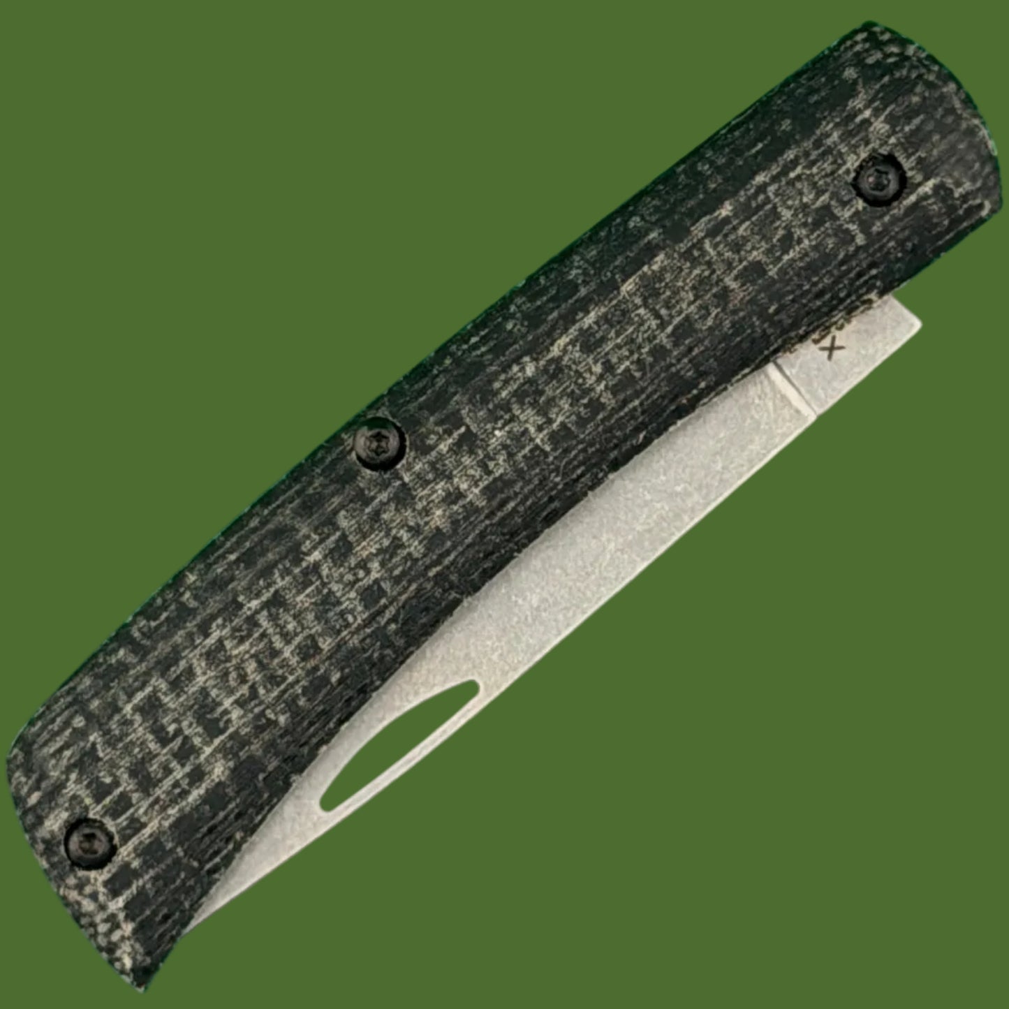 Case Crossroads Sod Buster Jr. Smooth Black Laminate Burlap w/ DayGlow G-10 66382