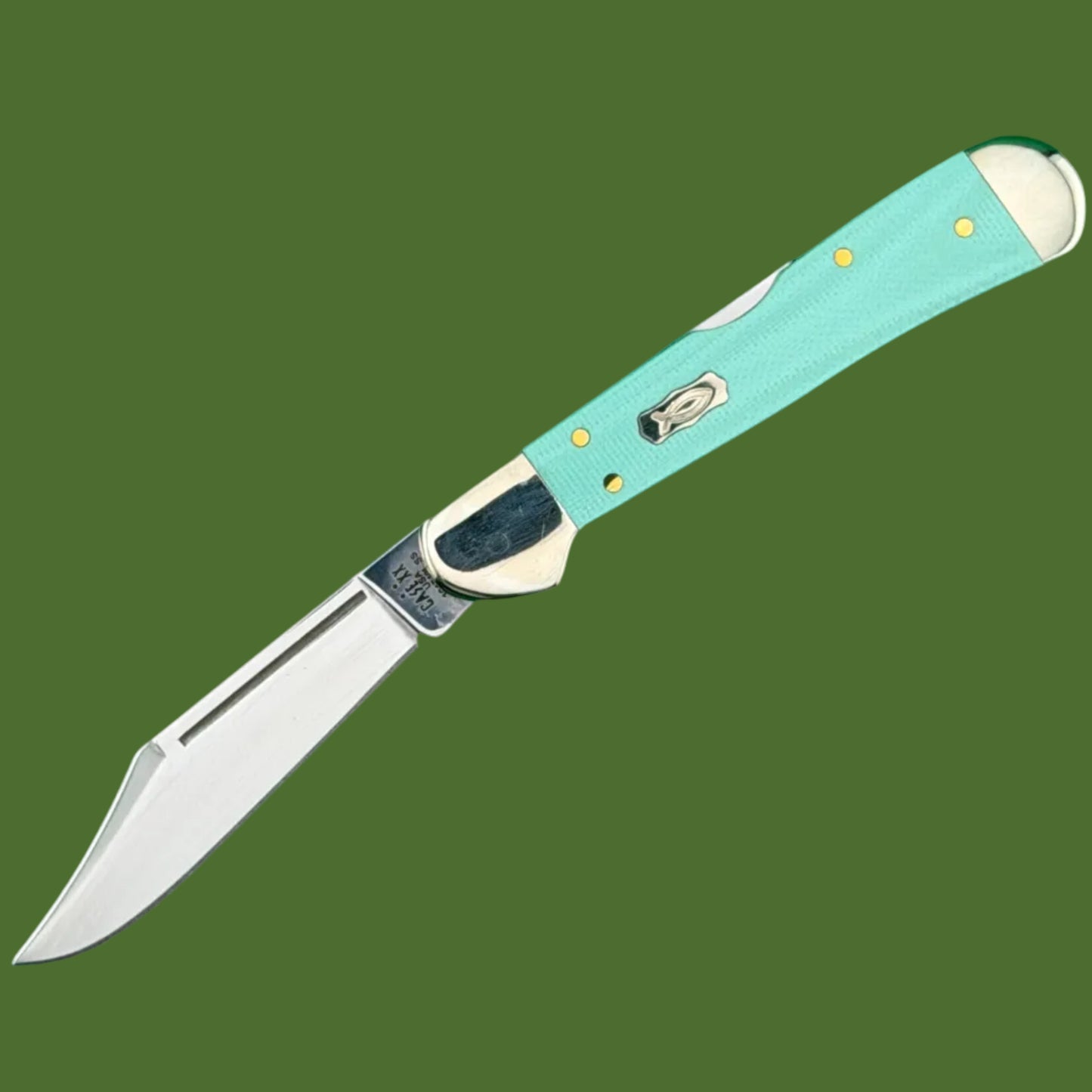 Case Mini Copperlock Smooth Seafoam Green G-10 (101749L SS) 18109