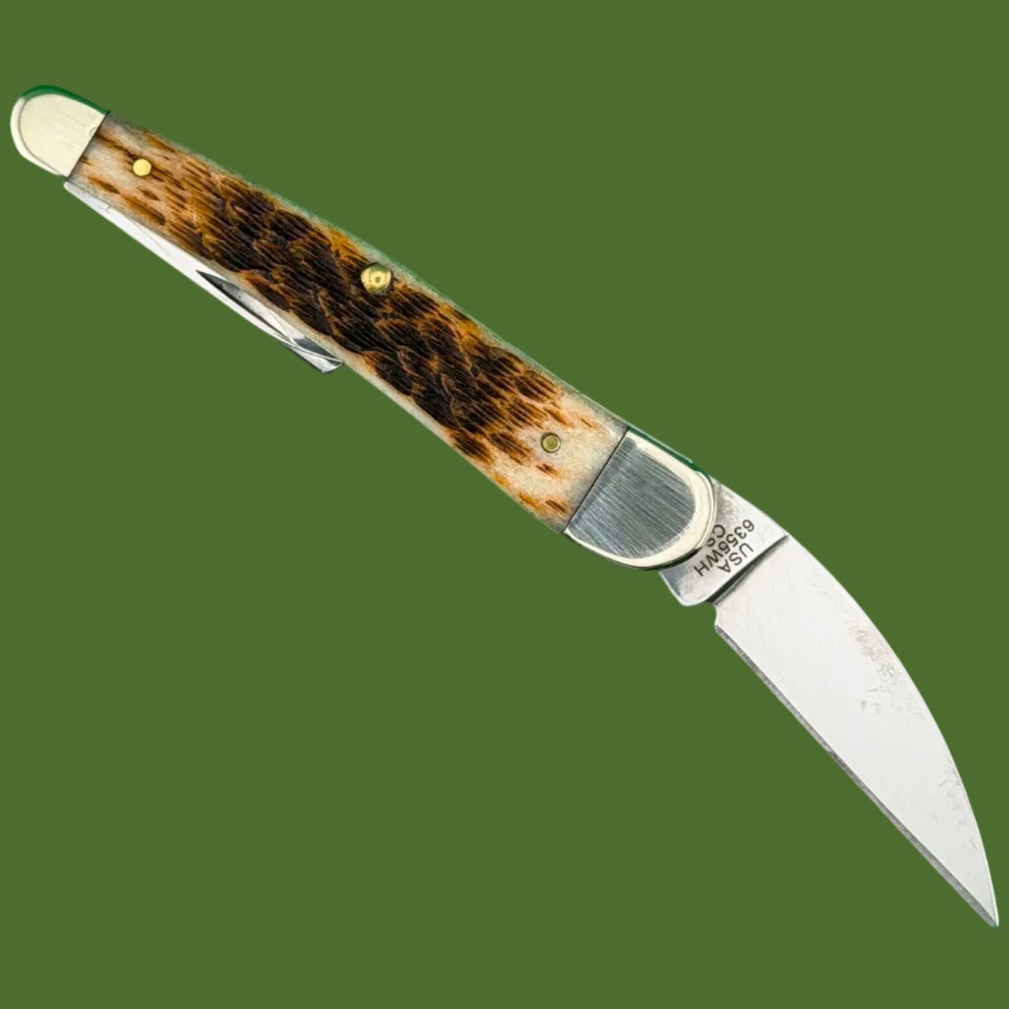 Case Seahorse Whittler Amber Bone Peach Seed Jig (6355WH CS) 30094