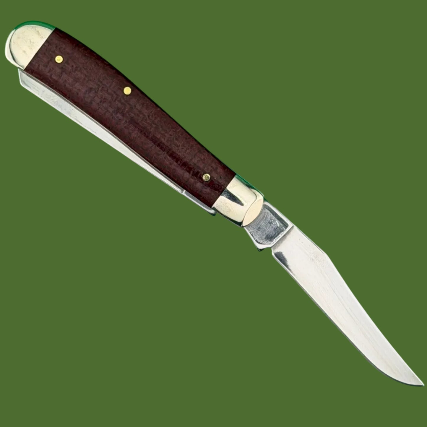 Case Mini Trapper Dark Red Smooth Burlap Micarta (10207 CS) 12271