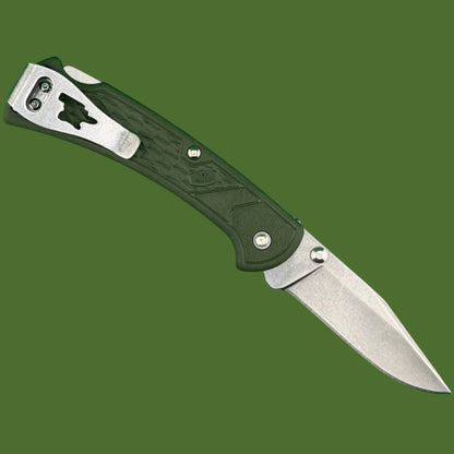 Buck 112 Ranger Slim Select Lockback Green