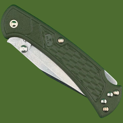 Buck 112 Ranger Slim Select Lockback Green
