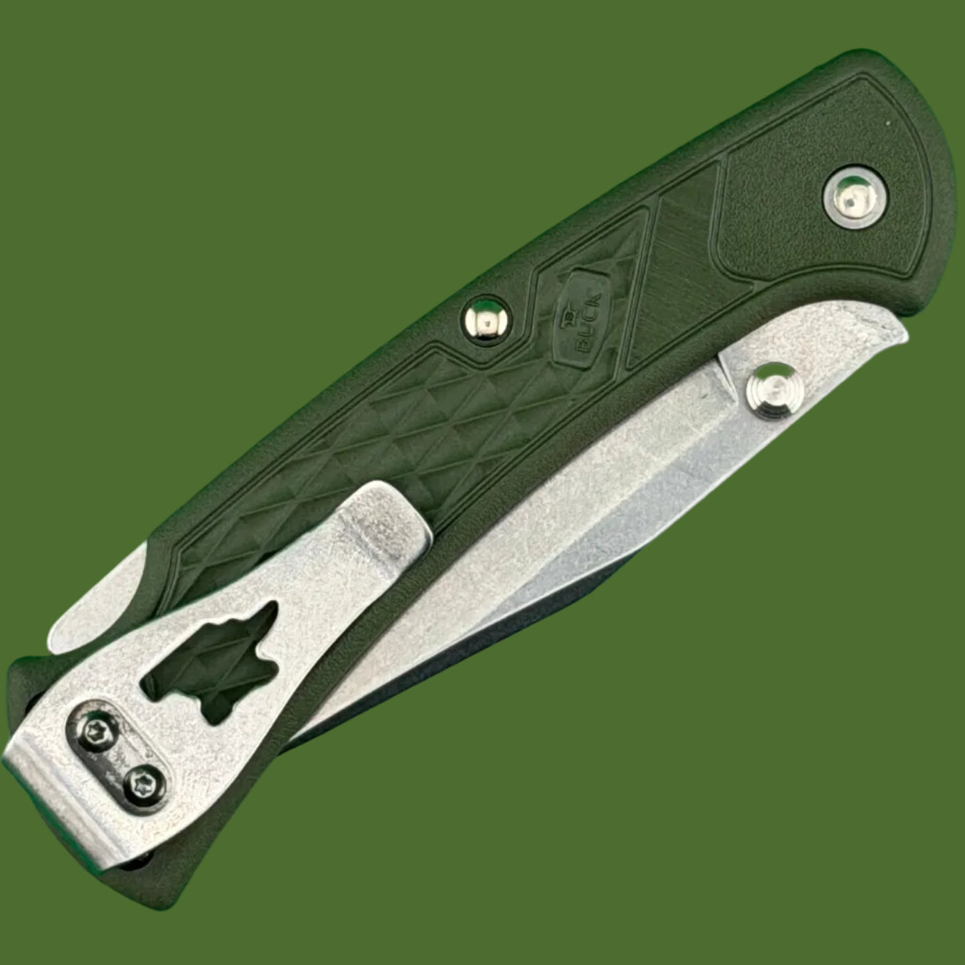 Buck 112 Ranger Slim Select Lockback Green