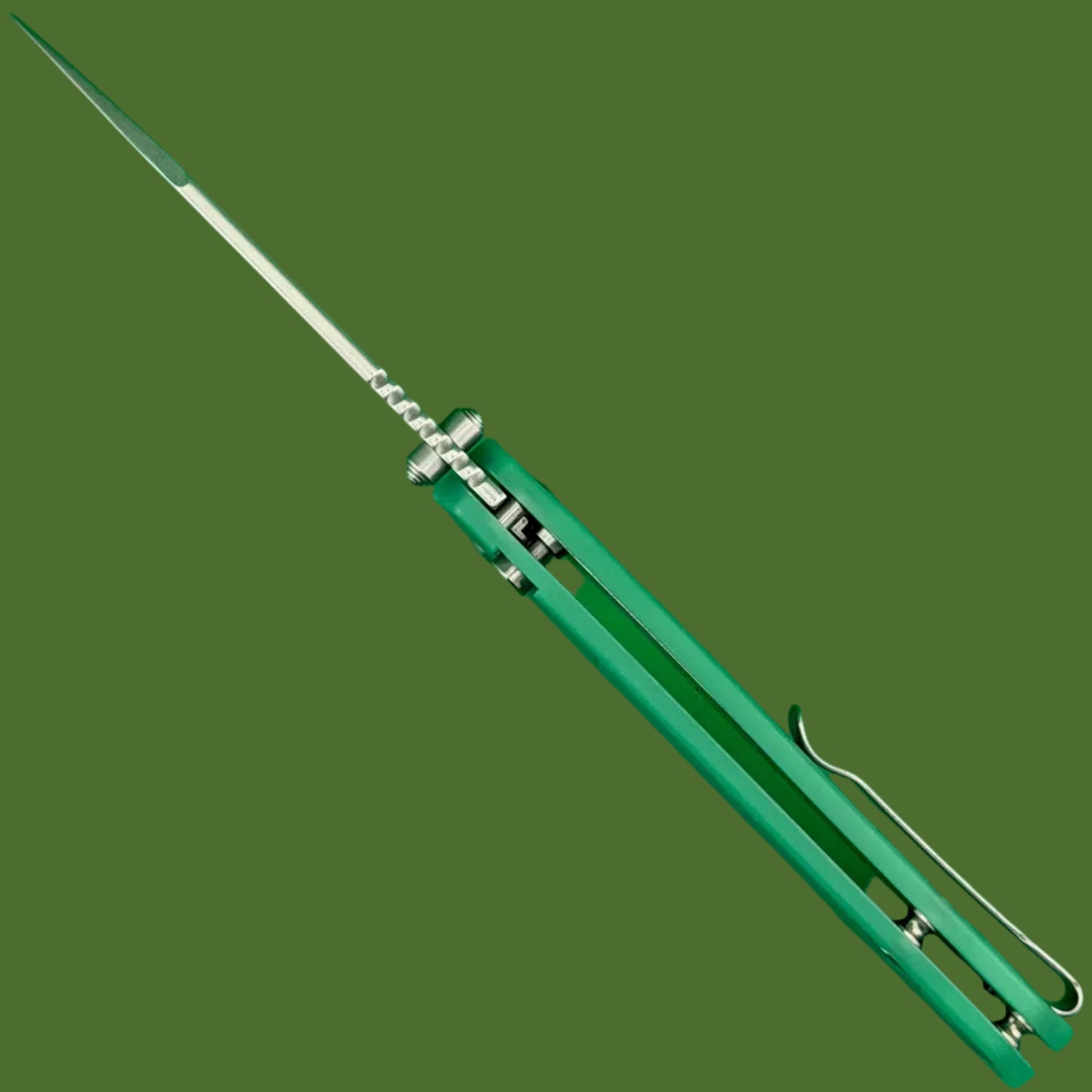 CJRB Pyrite Light Button Lock Blue-Green Color Change Handle