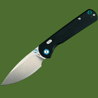 CJRB Latitude Top Linerlock Black G-10 Stonewash