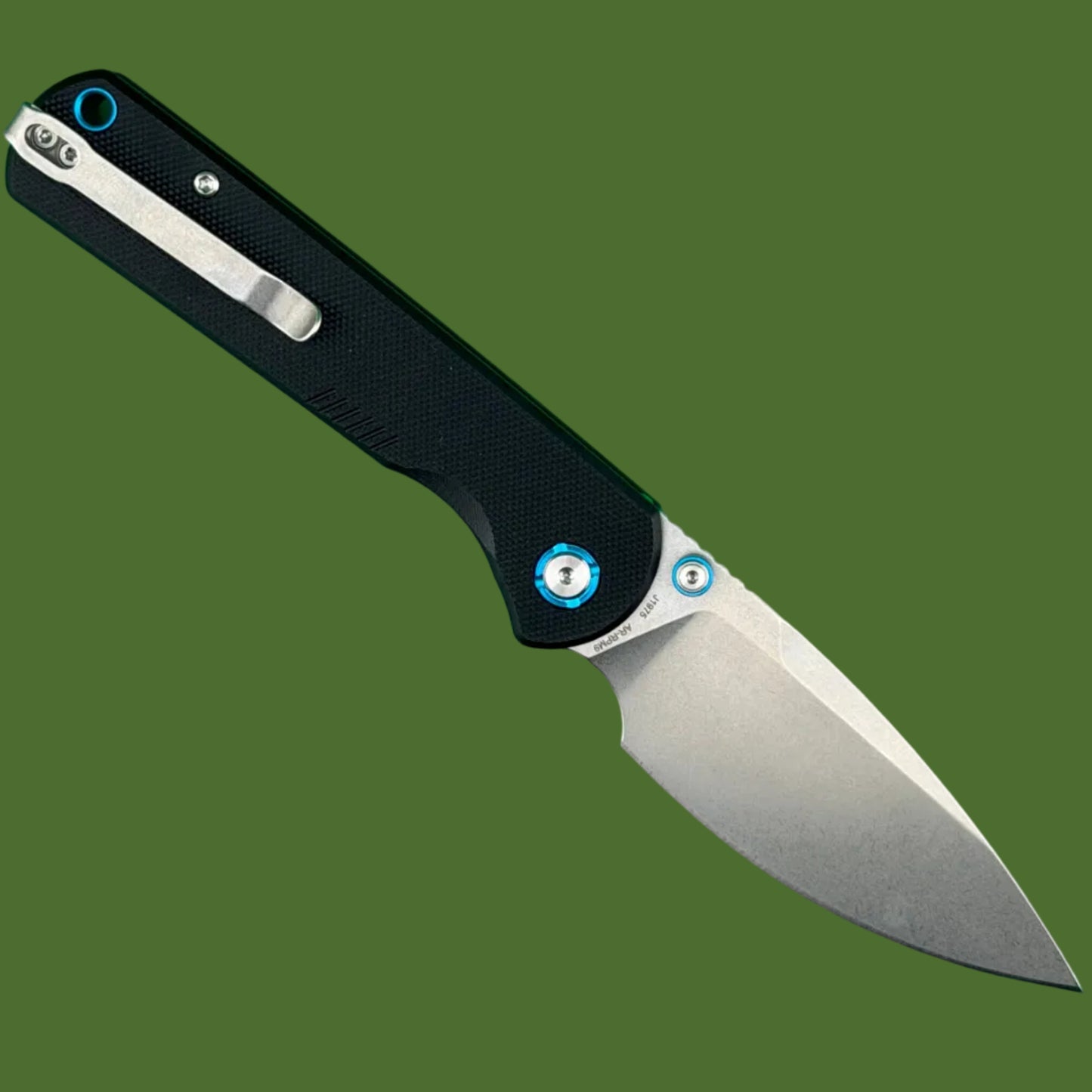 CJRB Latitude Top Linerlock Black G-10 Stonewash