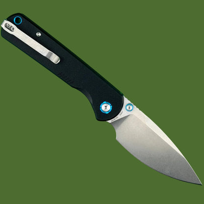 CJRB Latitude Top Linerlock Black G-10 Stonewash