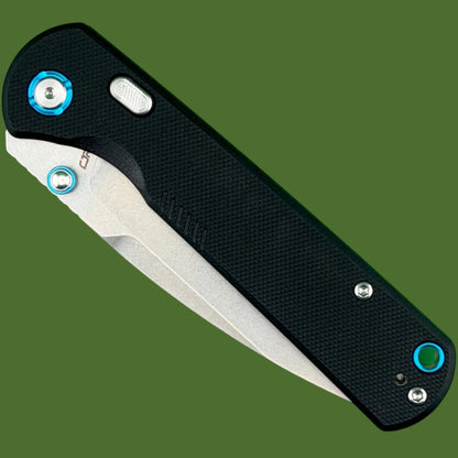 CJRB Latitude Top Linerlock Black G-10 Stonewash