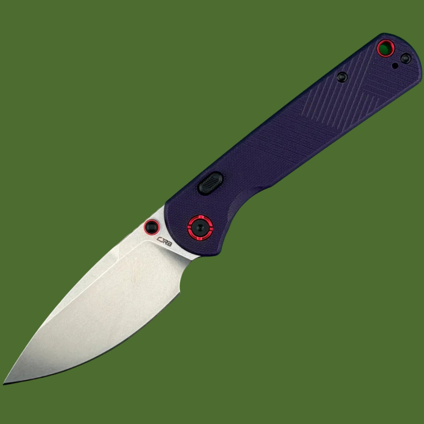 CJRB Latitude Top Linerlock Purple G-10 Stonewash