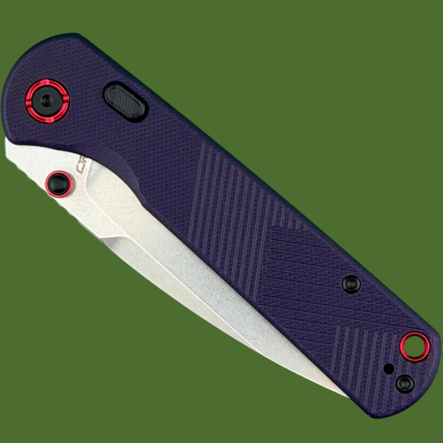 CJRB Latitude Top Linerlock Purple G-10 Stonewash