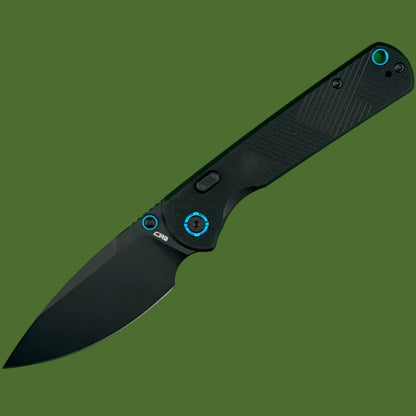 CJRB Latitude Top Linerlock Black G-10 Black PVD