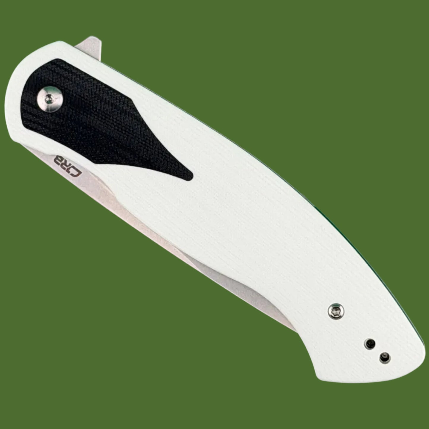 CJRB Rodayo Flipper Linerlock White/Black G-10 Stonewash