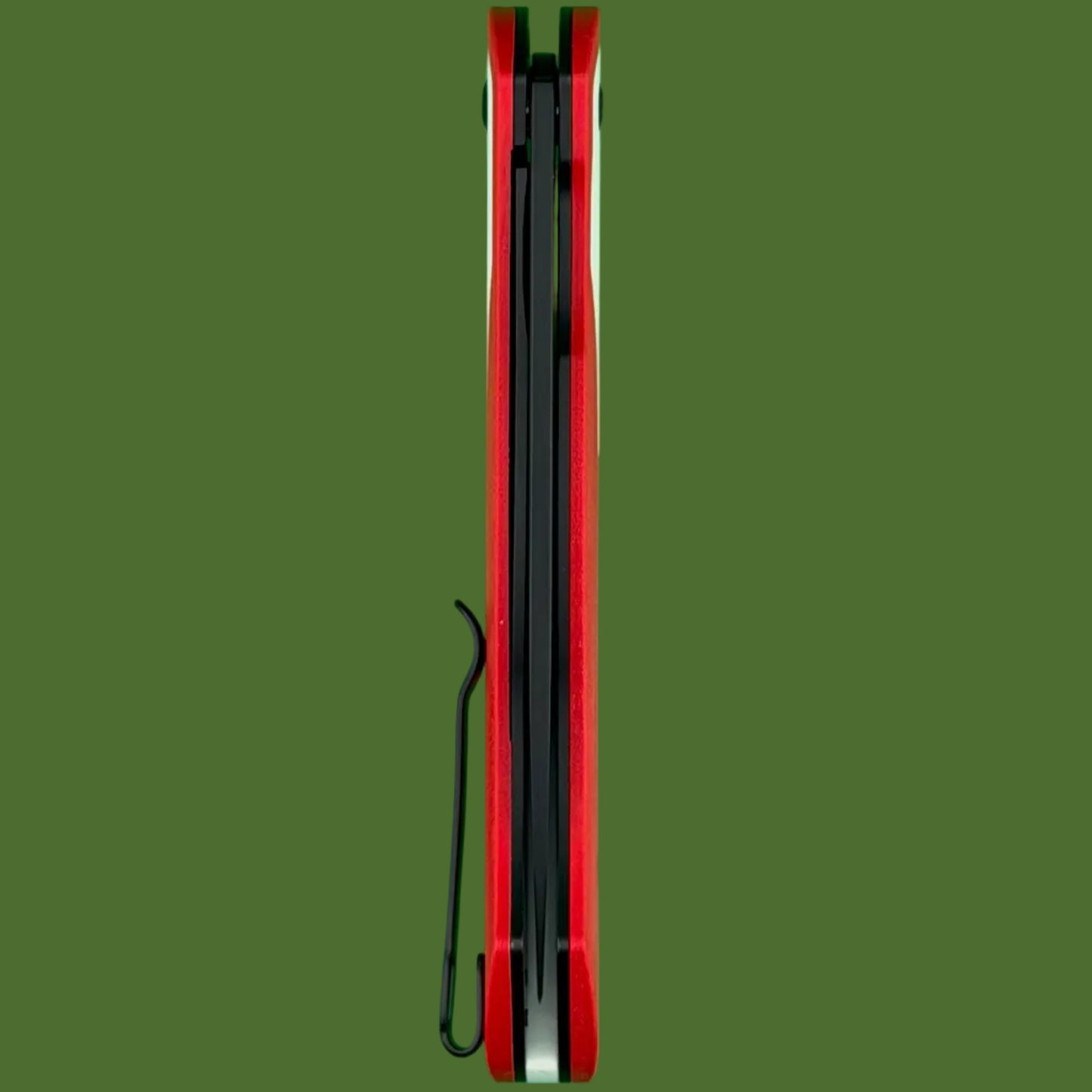 CJRB Rodayo Flipper Linerlock Red/White G-10 PVD
