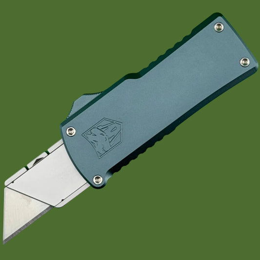 Cobratec OTF Utility Knife (Blueish/Grey)