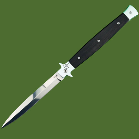 Boker Plus Stiletto 5” Automatic Ebony Wood (Polished Blade)